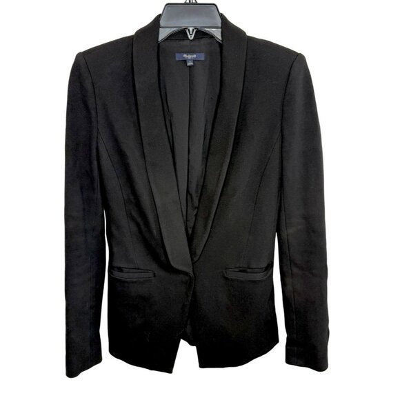 Madewell Duskfall Stretch Black Blazer - Size 2 - Picture 1 of 5